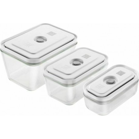 Set 3 boites sous vide verre Fresh & Save