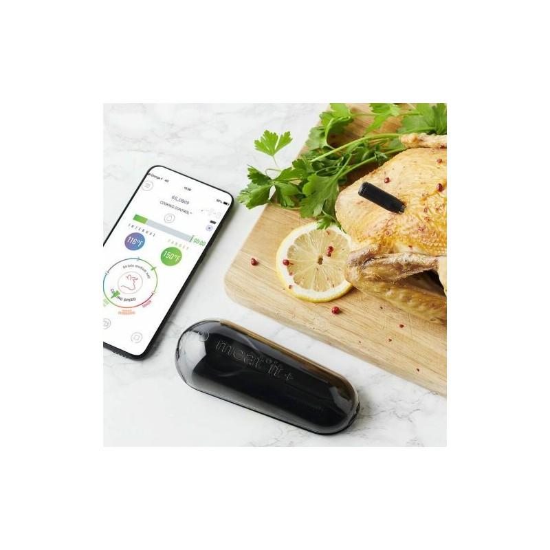 Sonde De Cuisson Nerthus FIH 056 - Thermomètre à Lecture Instantanée, Avec Aimant, Noir/argent
