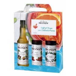 Coffret Piscine 3 sirop Monin de 25 cl pour cocktail