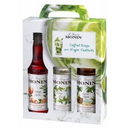 Coffret Virgin 3 sirop Monin de 25 cl pour cocktail