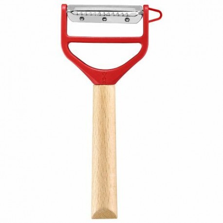 Éplucheur T-duo Opinel duo/julienne manche bois et rouge