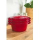 Batterie gigogne empilable fonte cerise Ø 24 cm - 4 pièces
