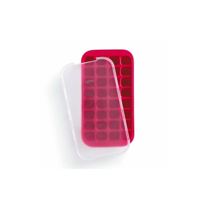 Maxi-bac à glaçons silicone rouge 32 empreintes