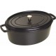 Cocotte en fonte ovale noire 41 cm