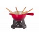 Service à fondue fonte cerise 2 l