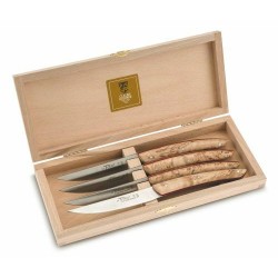 Coffret de 4 couteaux Le Thiers Double Platine Rouge 