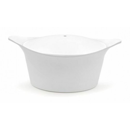 Cocotte fonte d'aluminium blanc polaire Ø 24 cm 