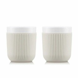 Mug Douro porcelaine avec manchon silicone blanc 0,3 l - set de 2
