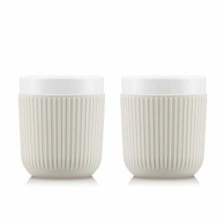 Mug Douro porcelaine avec manchon silicone blanc 0,3 l - set de 2