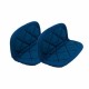 Paire de maniques coton bleu myrtille