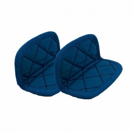 Paire de maniques coton bleu myrtille