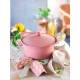 Poignée céramique rose guimauve pour Incroyable cocotte