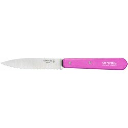 Couteau lame crantée Opinel n°113 fuchsia 10cm