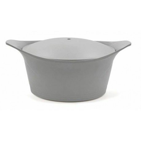 Cocotte fonte d'aluminium gris perle Ø 24 cm 