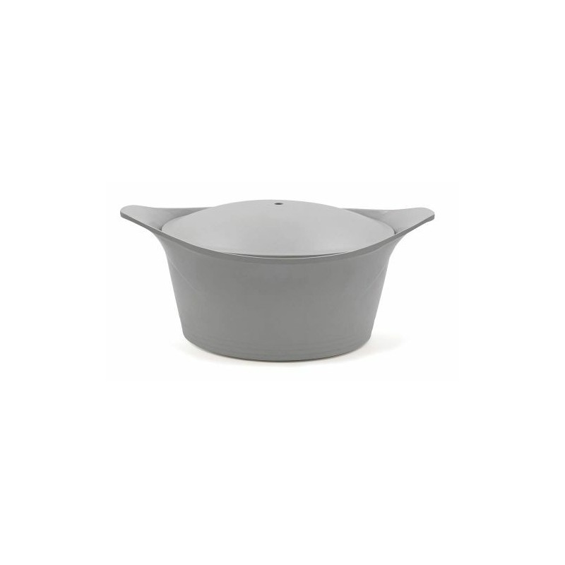 Cocotte fonte d'aluminium gris perle Ø 28 cm 