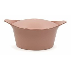 Cocotte fonte d'aluminium rose guimauve Ø 28 cm 