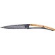 Couteau Deejo titane noir bois d'olivier Pacifique 37 g