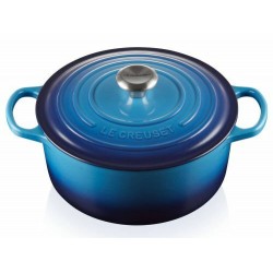 Cocotte fonte Signature ronde bleu azur ø 24 cm