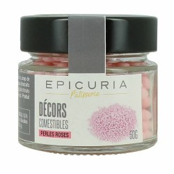Perles nacrées sucre rose Epicuria 50 g