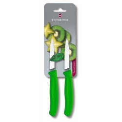 Couteau à fruit SwissClassic vert 8 cm - set de 2