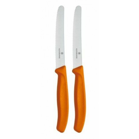 Couteau tomate SwissClassic orange 11 cm - set de 2