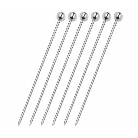 Pique cocktail inox 10,5 cm - set de 6