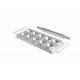 Moule à raviolis Design chrome 10 empreintes avec rouleau