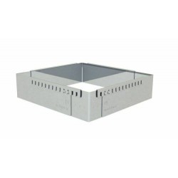 Cadre rectangulaire extensible inox de 21,5 à 40 cm Cadre rectangulaire extensible inox de 21,5 à 40 cm