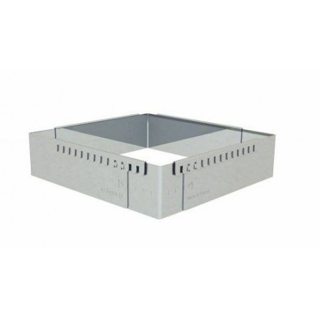 Cadre rectangulaire extensible inox de 21,5 à 40 cm