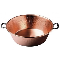 Bassine à confiture cuivre martelé induction ø 40 cm