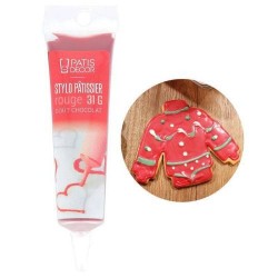 Stylo pâtissier rouge goût chocolat 31 g