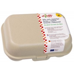 Boîte de 6 oeufs bioplastique beige