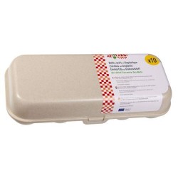 Boîte de 10 oeufs bioplastique beige