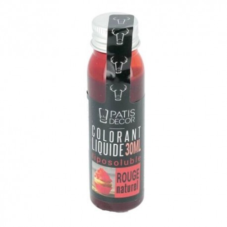 Colorant naturel liquide liposoluble rouge 30 ml
