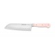 Couteau Santoku Classic color pink Himalayan salt 17 cm