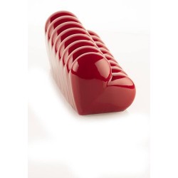 Moule 3D silicone bûche cœur 24 cm