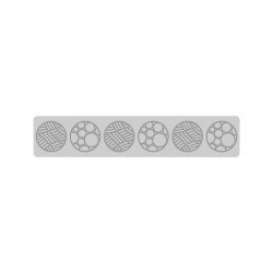 Tapis silicone forme snowball 6 empreintes ø 6 cm