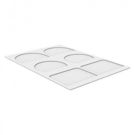 Tapis silicone forme embout de bûche 6 empreintes