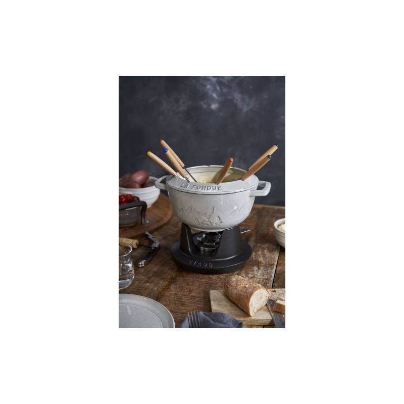 Service à fondue en fonte STAUB 20cm 6 personnes