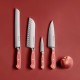 Couteau Santoku Classic color coral Peach 17 cm