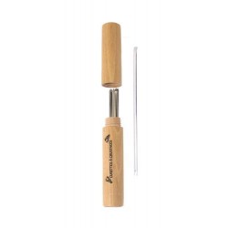 12 curettes à crustacés inox avec fourreau bois 