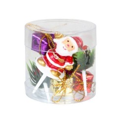 Sujet décor bûche de Noël - boite de 8