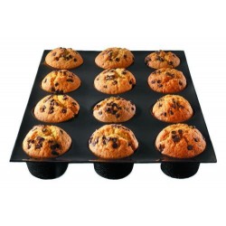 Moule muffin silicone fibre de verre 12 empreintes