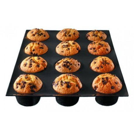 Moule muffin silicone fibre de verre 12 empreintes