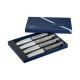 Couteau de table facette lame microdentée ardoise - coffret de 4