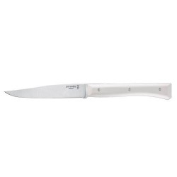 Couteau de table Facette lame lisse blanc - coffret de 4