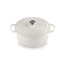 Cocotte en fonte ronde Signature meringue 28 cm
