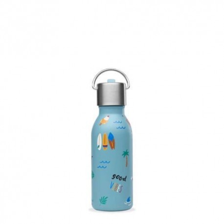 Bouteille isotherme enfant Honolulu bleu acier 35 cl