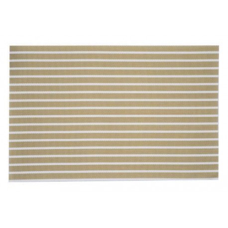 Set de table rectangle PVC blanc et or 45 x 30 cm