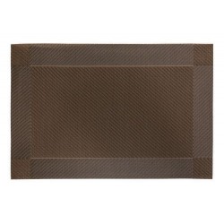 Set de table rectangle PVC marron 45 x 30 cm